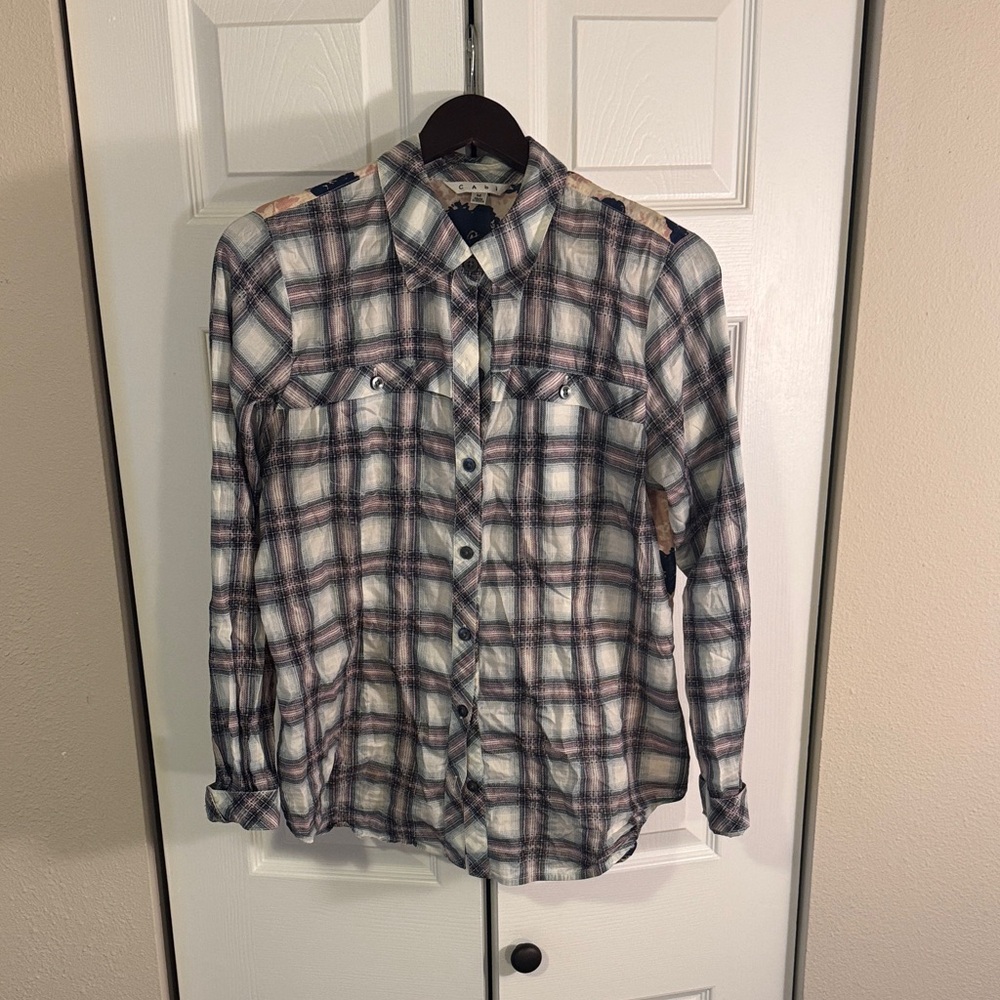 Plaid Button-Up Men's Shirt